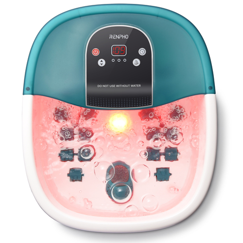 Renpho R-X002 Idromassaggiatore Plantare, Foot Spa con Riscaldamento Acqua, 22 Rulli Massaggianti, 3 Modalità e Kit Pedicu