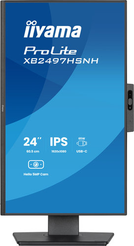 iiyama ProLite XB2497HSNH-B1 24 Zoll Klasse Webcam Full HD LED-Monitor - 16:9 Format - Mattschwarz - 60,5 cm (23,8 Zoll) V