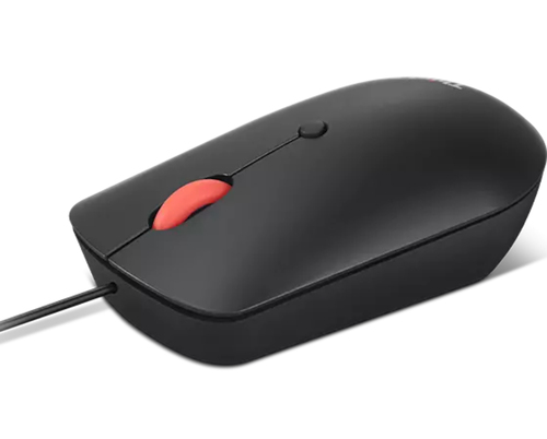 Lenovo ThinkPad Mouse - USB Type C - Optical - 4 Button(s) - Raven Black - Cable - 2400 dpi - Scroll Wheel