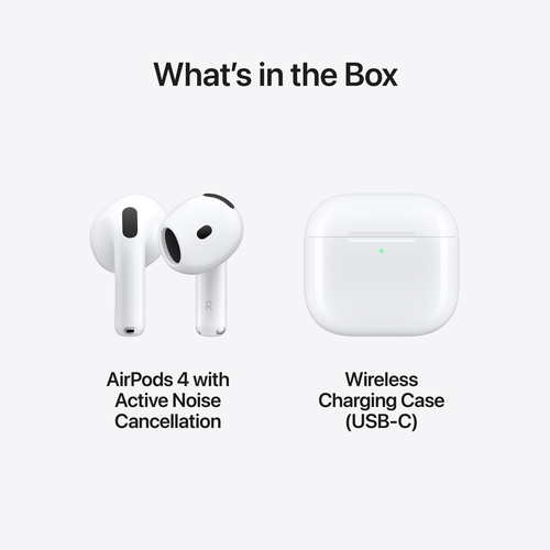 Apple AirPods 4 True Wireless Ohrhörer Stereo Ohrhörerset - Weiß - Siri - Binaural - In-Ear - Bluetooth
