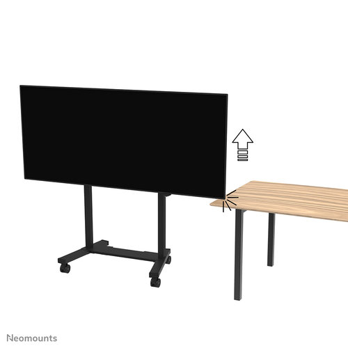 Neomounts MOVE Lift XL FL55-975BL1 Display Cart - 160 kg Load Capacity - 4 Casters - Steel - 125.30 cm (49.33") Width x 81