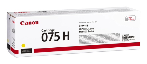 Canon 075H Original Laser Toner Cartridge - Yellow Pack - 2,500 pages