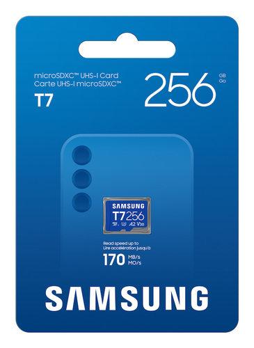 Carte microSDXC Samsung MB-MB256T - 256 Go - Classe 10/UHS-I (U3) - V30 - 170 Mo/s en Lecture