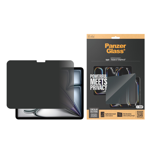 PanzerGlass Privacy Screen Protector for iPad Air 13 (2024), iPad Pro 13 (2024) - For 33 cm (13") LCD iPad Air 13 (2024), 
