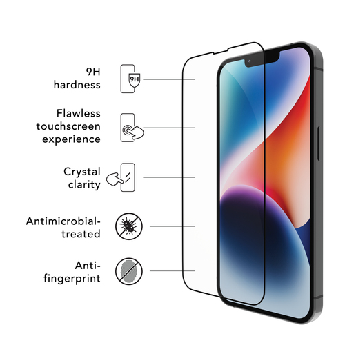 dbramante1928 ApS eco-shield Plastic Screen Protector - Black - 30 / Carton - For LCD iPhone 13, iPhone 13 Pro, iPhone 14