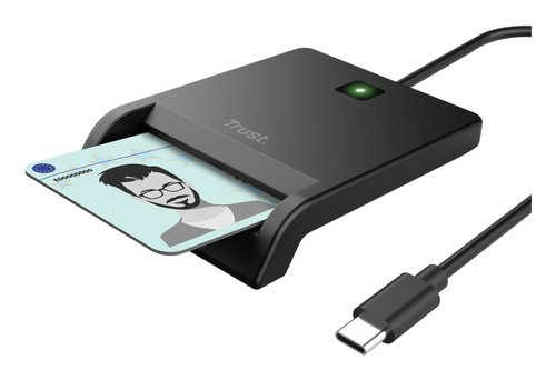 Lettore di Smart Card Trust Primo Contatto - Desktop - Nero - Desktop - CavoUSB 2.0 tipo A