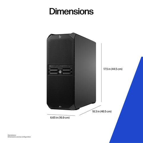 HP Z6 G5 A Workstation. Processor family: AMD Ryzen Threadripper PRO. Internal memory: 64 GB, Internal memory type: DDR5-S