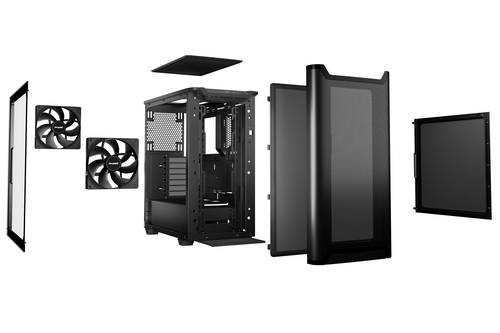 be quiet! Pure Base 501 Pure Base 501 Airflow Window Black Computergehäuse - ATX, Micro ATX, Mini ATX Motherboard Supporte