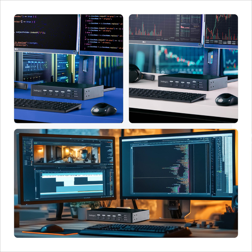 StarTech.com P4AD122M-KVM-SWITCH. Tastatur Porttyp: USB, Maus-Porttyp: USB, Video Porttyp: DisplayPort. HD-Typ: 4K Ultra H