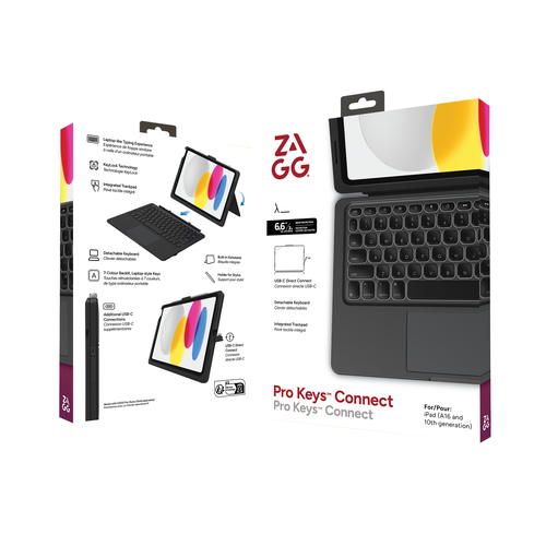 ZAGG Pro Keys 2 Carrying Case Apple iPad (11th Generation), iPad (10th Generation) Tablet - Black