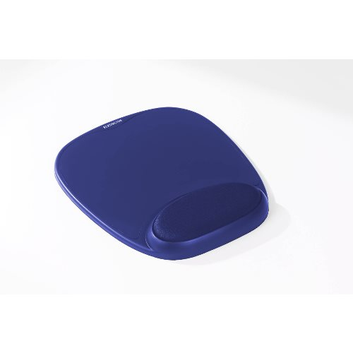 Kensington Foam Mousepad with Integral Wrist Rest Blue. Product colour: Blue, Surface coloration: Monochromatic, Material: