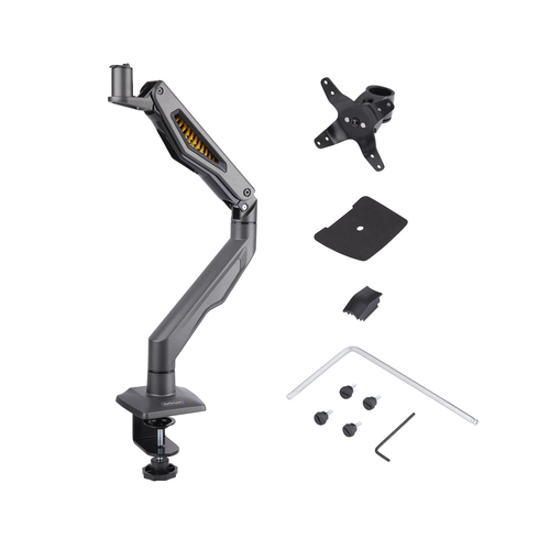 StarTech.com Mounting Arm for Monitor, Display - Black - Landscape/Portrait - TAA Compliant - Height Adjustable - 1 Displa