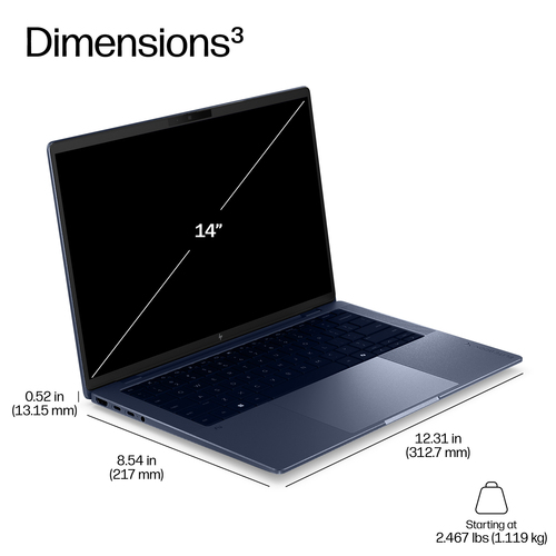 HP DT9X7AT. Product type: Laptop, Form factor: Clamshell. Processor family: AMD Ryzen™ AI 5. Display diagonal: 35.6 cm (14