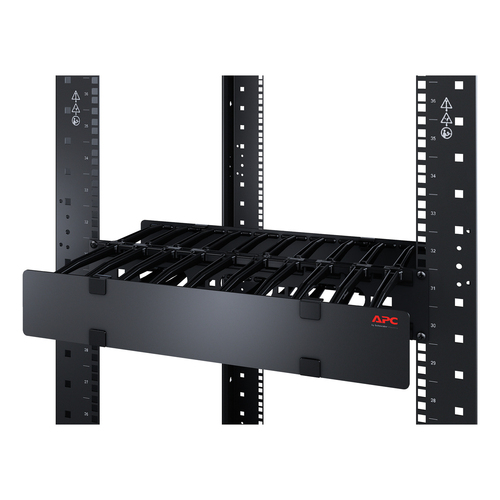 APC AR8612 Cable Organizer - Black - TAA Compliant - Cable Manager - 1U Rack Height