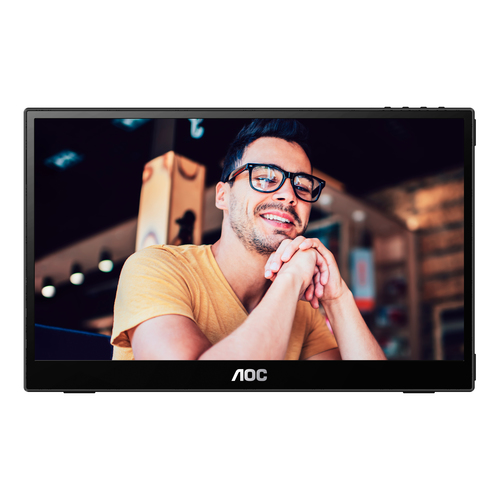 AOC 16T3EA. Display diagonal: 39.6 cm (15.6"), Display resolution: 1920 x 1080 pixels, HD type: Full HD. USB port type: US