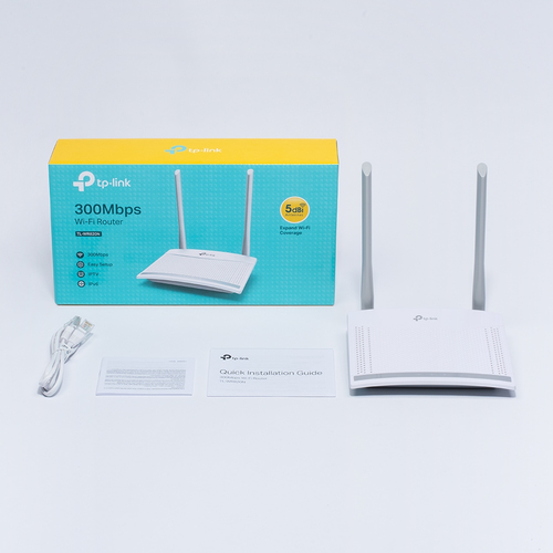 TP-Link TL-WR820N Wi-Fi 4 IEEE 802.11n Ethernet Wireless Router - 2.40 GHz ISM Band(2 x External) - 37.50 MB/s Wireless Sp