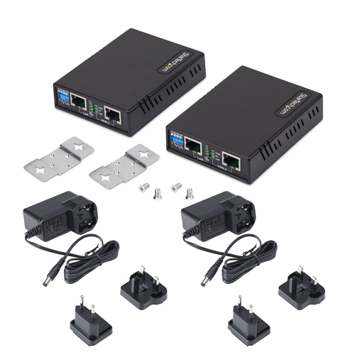 StarTech.com VDSL2 Ethernet Extender Kit over Single Pair Wire Up to 0.6mi (1km), LAN Repeater over RJ11/CAT5e/6, Replaces