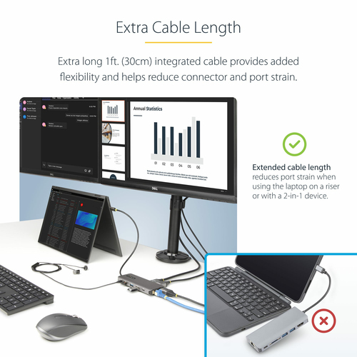 StarTech.com USB 3.2 (Gen 1) Type C Rugged Docking Station for Monitor, Desktop PC, Notebook, Headphone, Card Reader - Cha