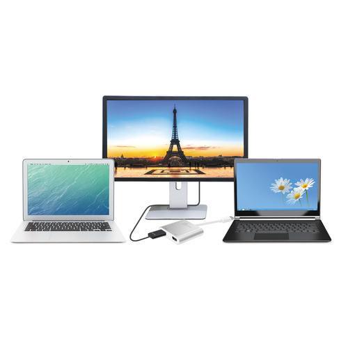j5create JUA365 USB™ 3.0 to Dual HDMI Multi-Monitor Adapter, Silver. USB version: 3.2 Gen 1 (3.1 Gen 1), USB connector typ