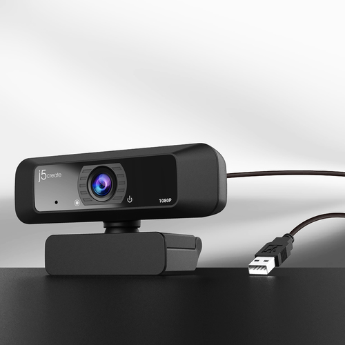 j5create JVCU100 USB™ HD Webcam with 360° Rotation, 1080p Video Capture Resolution, Black. Megapixel (approx.): 2.07 MP, M