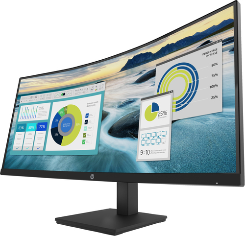 HP P34hc G4 WQHD USB-C Curved Monitor. Display diagonal: 86.4 cm (34"), Display resolution: 3440 x 1440 pixels, HD type: W