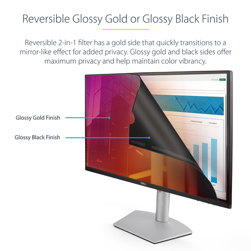 StarTech.com 2769G-PRIVACY-SCREEN. Maximale Bildschirmgröße: 68,6 cm (27"). Seitenverhältnis: 16:9. Geeignet für: Monitor,