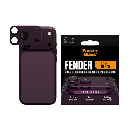 PANZERGLASS CAMERA PROTECTOR FENDER IP 18 PRO DARK CHERRY