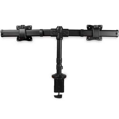 StarTech.com Desk-Mount Dual-Monitor Arm, For up to 27"(17.6lb/8kg) Monitors, Low Profile Design, Clamp/Grommet Mount, Dua