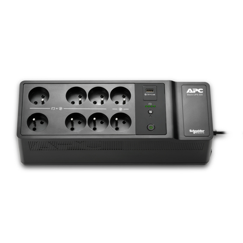 APC by Schneider Electric Back-UPS Standby UPS - 500 VA/300 W - Floor/Wall Mountable - 6 Hour Recharge - 230 V AC Input - 