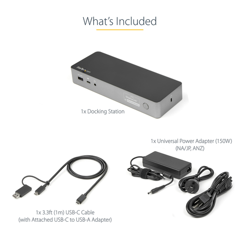 StarTech.com DK30C2DPEPUE. Übertragungstechnik: Kabelgebunden, Hostschnittstelle: USB 3.2 Gen 1 (3.1 Gen 1) Type-C, Kopfhö