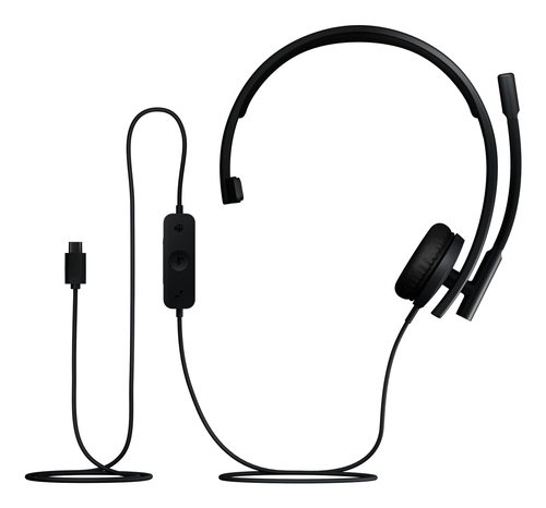 Logitech Kabel Mono Headset - Schwarz - Microsoft-Teams-Zertifizierung - Monaural - Host-Schnittstelle: USB-Typ C
