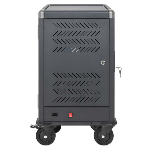 Manhattan iPad to 13", MacBook Air to 13" & Chromebook 14" 20-bay Charging Trolley/Cart via USB-C (30W), Also other tablet