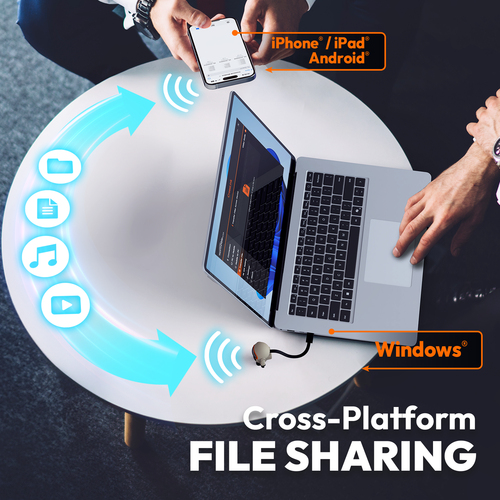 j5create JUAW22. Hostschnittstelle: USB Typ-C. Datenübertragungsrate: 480 Mbit/s, Produktfarbe: Schwarz, Grau, Orange, Geh