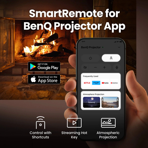 BenQ GV50P Deckenmontage, Tabletop, Wandmontierbar DLP-Projektor - 16:9 - Schwarz - Hoher Dynamikbereich (High Dynamic Ran