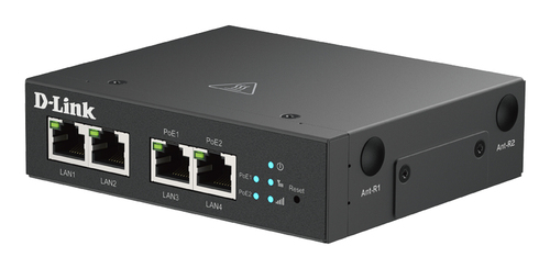 D-Link DWM-314-TP/B 4G LTE M2M VPN PoE+ Router. Interface: 2x RJ45, 2x RJ45 PoE, Antenna type: External. Networking standa