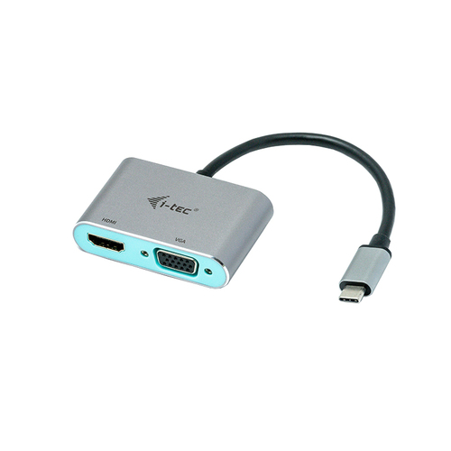 i-tec Metal USB-C HDMI and VGA Adapter. Version USB: 3.2 Gen 2 (3.1 Gen 2), Connecteur USB: USB Type-C, Type de connecteur