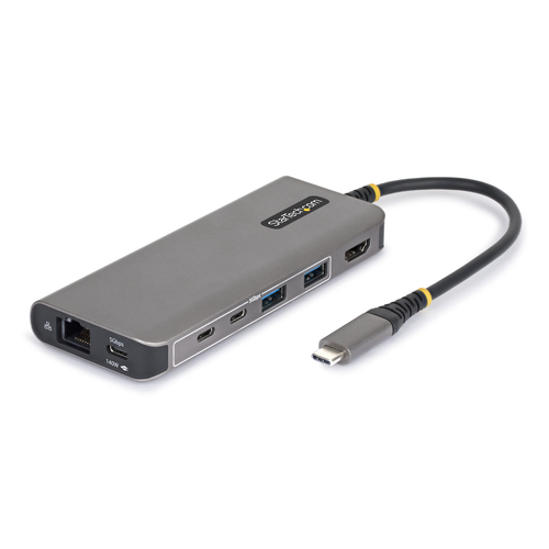 StarTech.com Adaptateur Multiport USB-C vers HDMI avec Recharge PD 140W, 4K 60Hz, Hub USB 5 Ports à 5 Gbps, GbE, Mini Dock