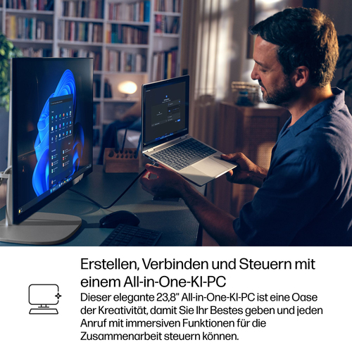 HP EliteStudio 8 All-in-One G1i 23.8 inch Desktop AI PC. Bildschirmdiagonale: 60,5 cm (23.8"), HD-Typ: Full HD, Display-Au