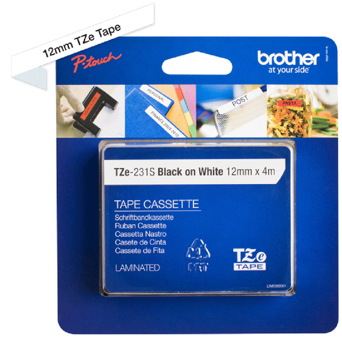 Brother P-touch Label Tape - - DiameterTape - White - 1 / Pack