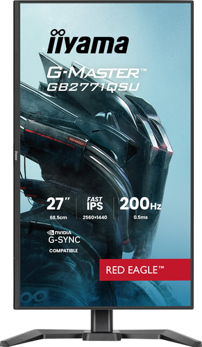 Moniteur de jeu LCD iiyama G-MASTER Red Eagle GB2771QSU-B1 27" Classe WQHD - 16:9 - Noir mat - 68,6 cm (27") Viewable - Fa