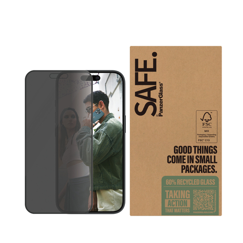 PANZERGLASS SAFE SCREEN PROTECT PRIVACY IPHONE 16 UWF B2B