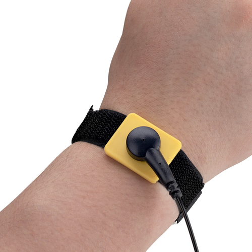 StarTech.com ESD-WRIST-STRAP. Produktfarbe: Schwarz, Einführungsresistanz: 1 MΩ, Stecker: 1 x Banana, 1 x Alligator, 1 x S