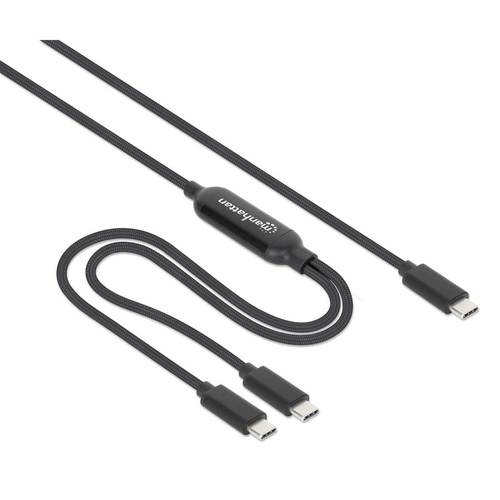 Manhattan 2 m USB-C Data Transfer Cable - Cable for Notebook, Netbook, Car Charger, Mobile Phone, Wall Charger, MacBook, U