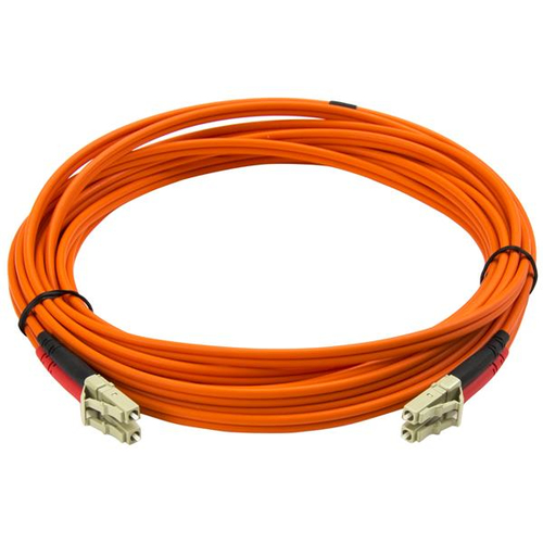 StarTech.com 5m Fiber Optic Cable - Multimode Duplex 50/125 - LSZH - LC/LC - OM2 - LC to LC Fiber Patch Cable - Cable for 