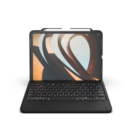 ZAGG Rugged Book Go. Tastatursprache: Schweiz. Markenkompatibilität: Apple, Kompatibilität: iPad Pro, Produktfarbe: Schwar