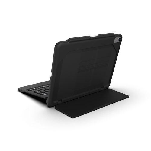 ZAGG Rugged Book Go. Tastatursprache: Schweiz. Markenkompatibilität: Apple, Kompatibilität: iPad Pro, Produktfarbe: Schwar