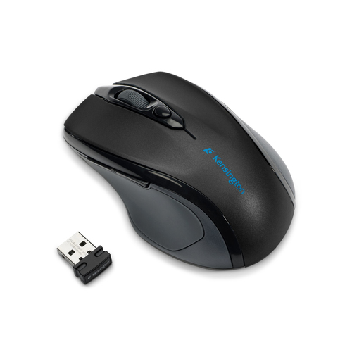 Kensington Pro Fit 72405 Mouse - Radio Frequency - USB - Optical - Blue, Black - Wireless - 2.40 GHz - 1750 dpi - Scroll W