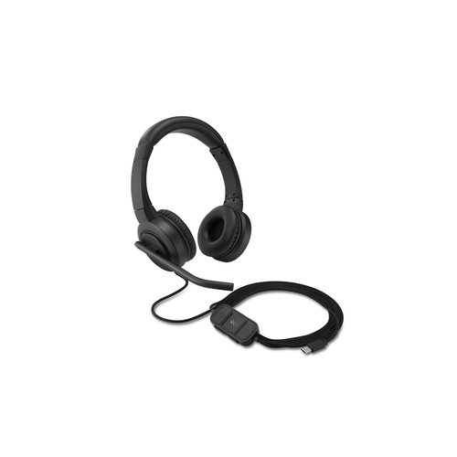Kensington H1000 Kabel Auf den Ohren, Kopfbügel Stereo Headset - Schwarz - Binaural - Geschlossen - 20 Hz bis 20 kHz Frequ