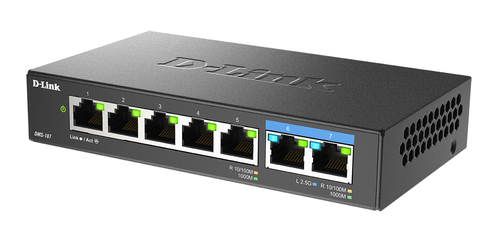 D-Link DMS-107/E. Switch-Typ: Unmanaged. Basic Switching RJ-45 Ethernet Ports-Typ: Gigabit Ethernet (10/100/1000), Anzahl 