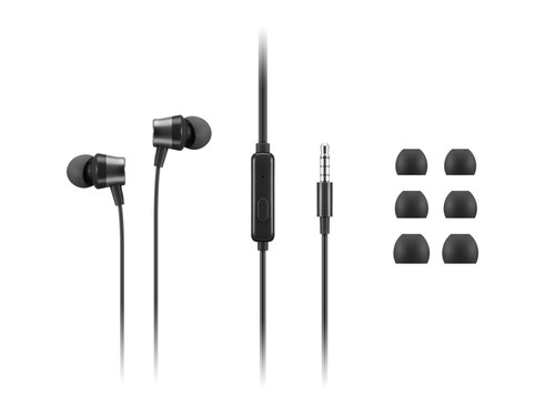 Casque Lenovo - Filaire - Couleur Noir - Binaural - Intra-auriculaires - 32 Ohm - Fréquence 100 Hz/200 kHz - Câble 120 cm 